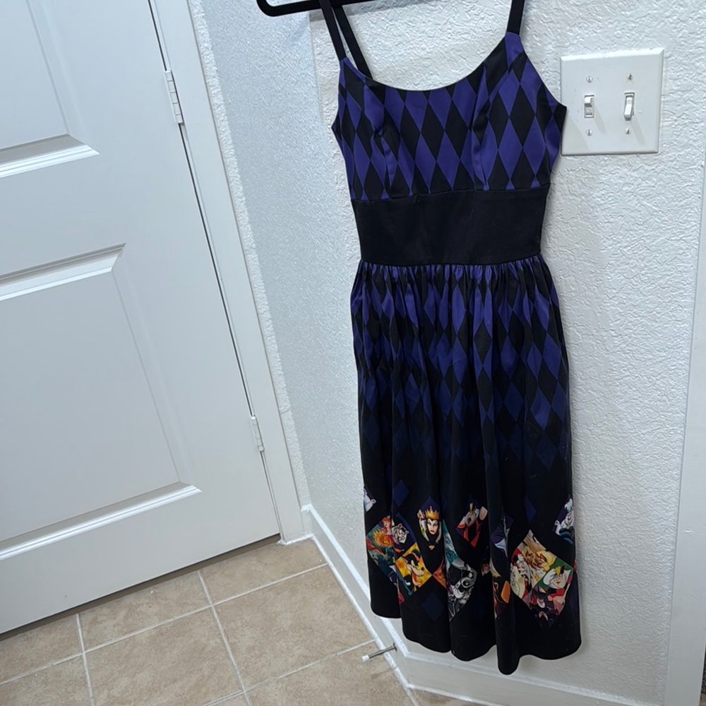 Elegant Purple and Black Women's Dress